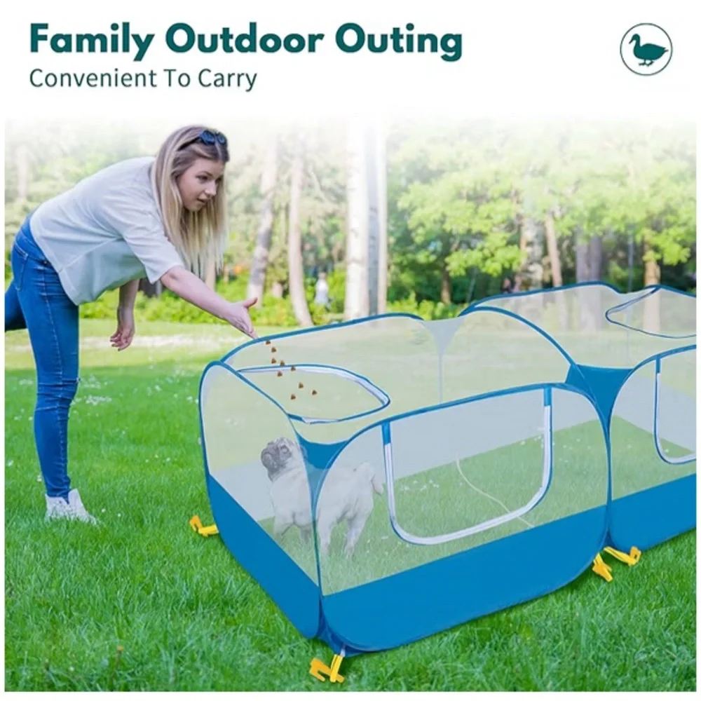 Blue Foldable small animal Tent